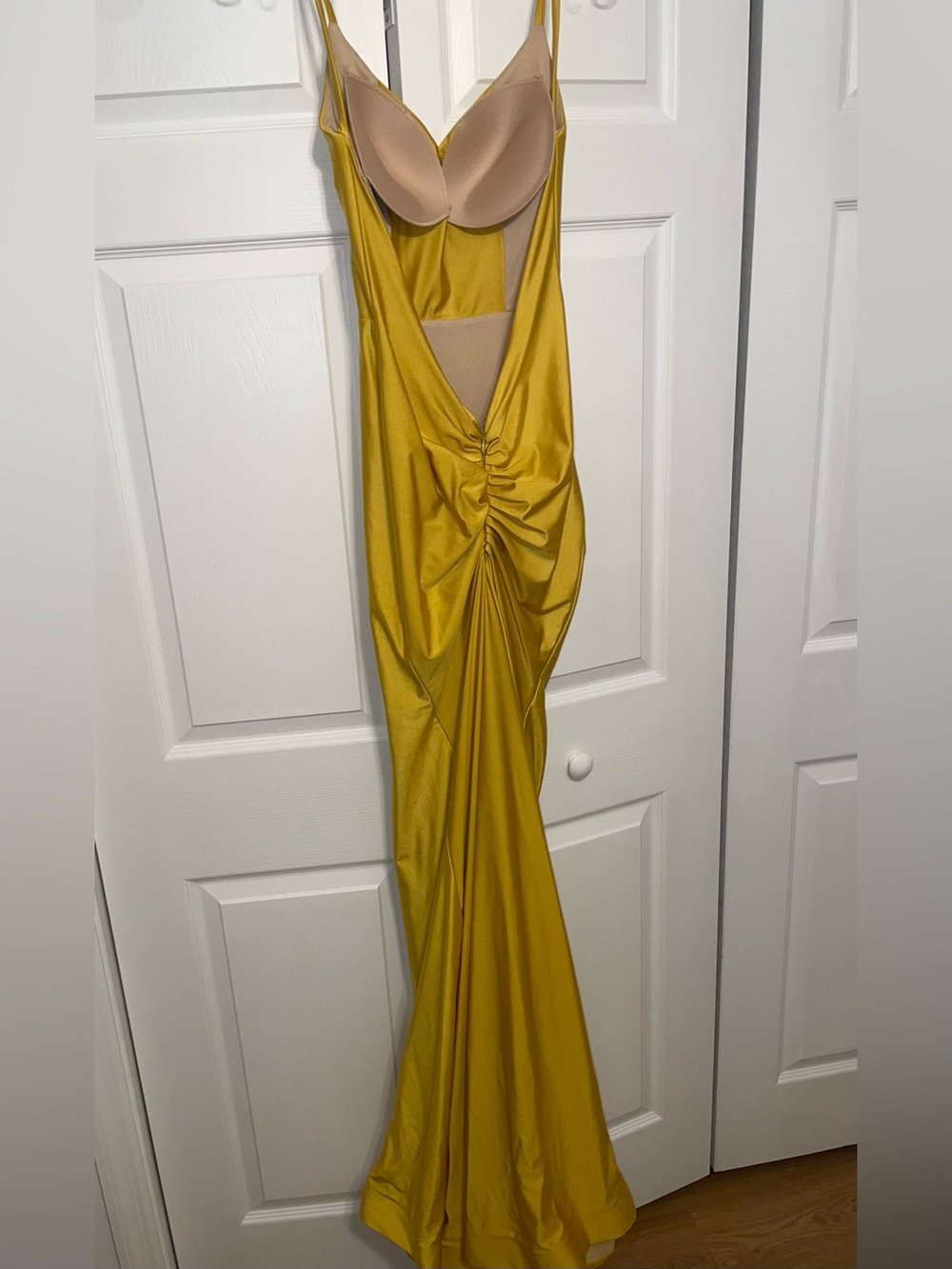 Satin Slip Dress with Cowl Neck